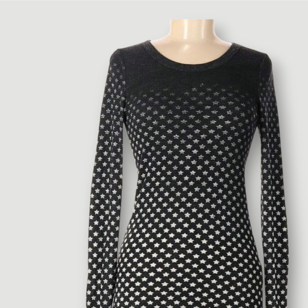 Free People Vintage Black Ombre Star Spangled Medium Thermal